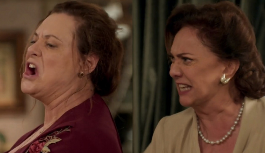 Cunegundes (Elizabeth Savala) e Anastácia (Eliane Giardini) de Êta Mundo Bom!
