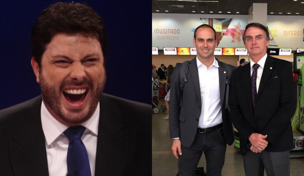 Danilo Gentili, Eduardo Bolsonaro e Jair Bolsonaro