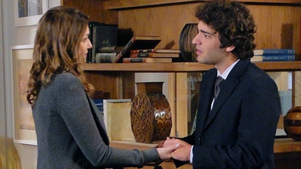 Day Mesquita como Stella e Humberto Carrão como Elano em Cheias de Charme