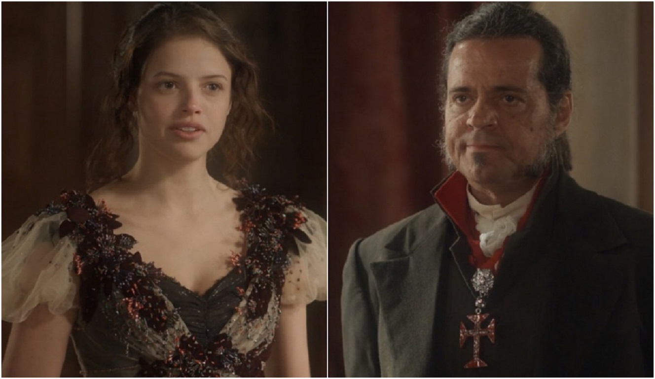 Domitila (Agatha Moreira) e José Bonifácio (Felipe Camargo) em Novo Mundo