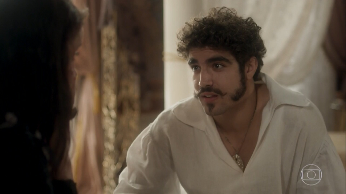 Domitila (Agatha Moreira) e Pedro (Caio Castro) em Novo Mundo