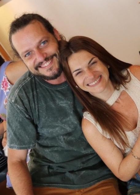 Edward Boggis com a esposa Erika