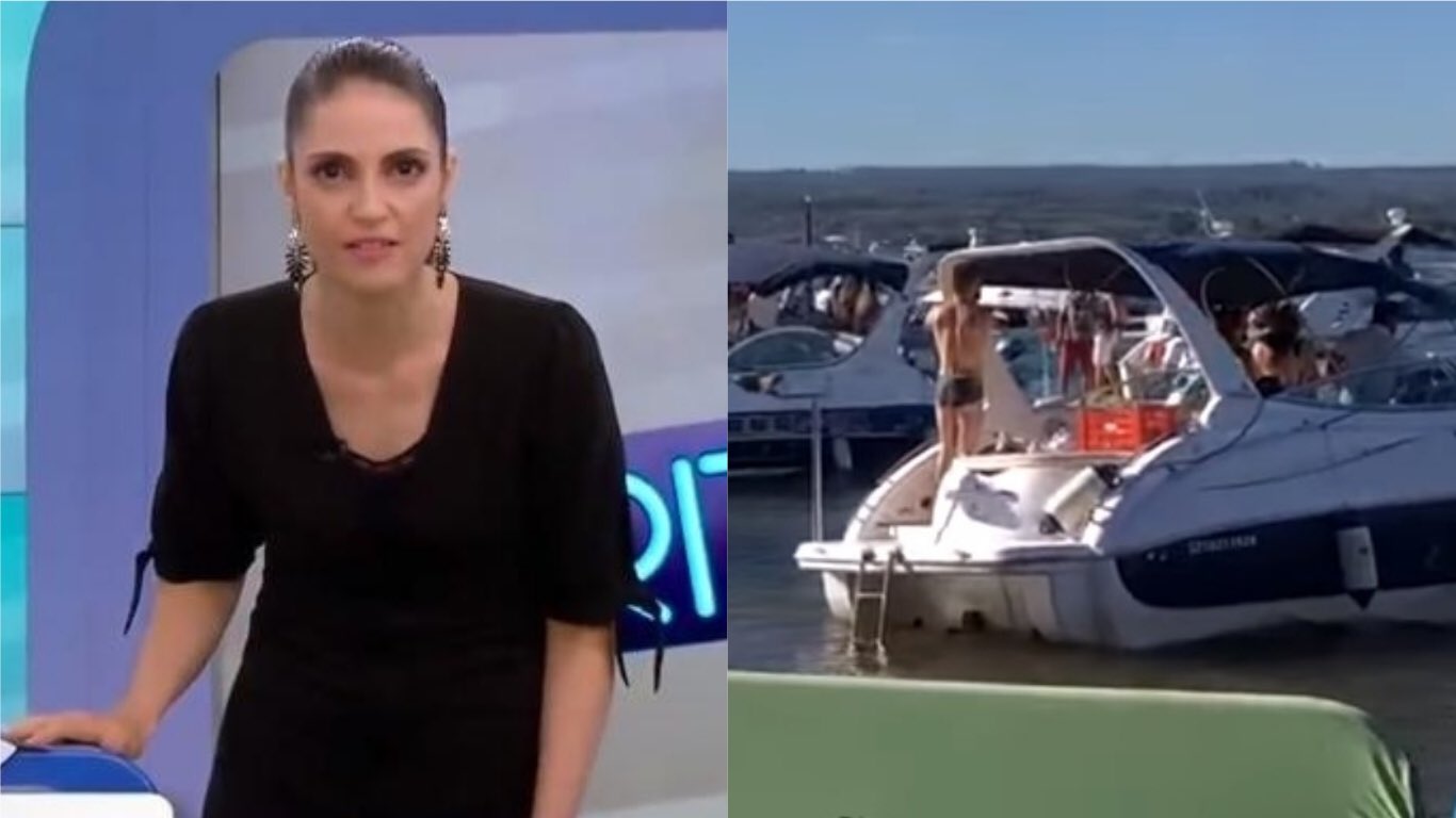 Chris Flores se desculpa com Jorge & Mateus (Reprodução: SBT)