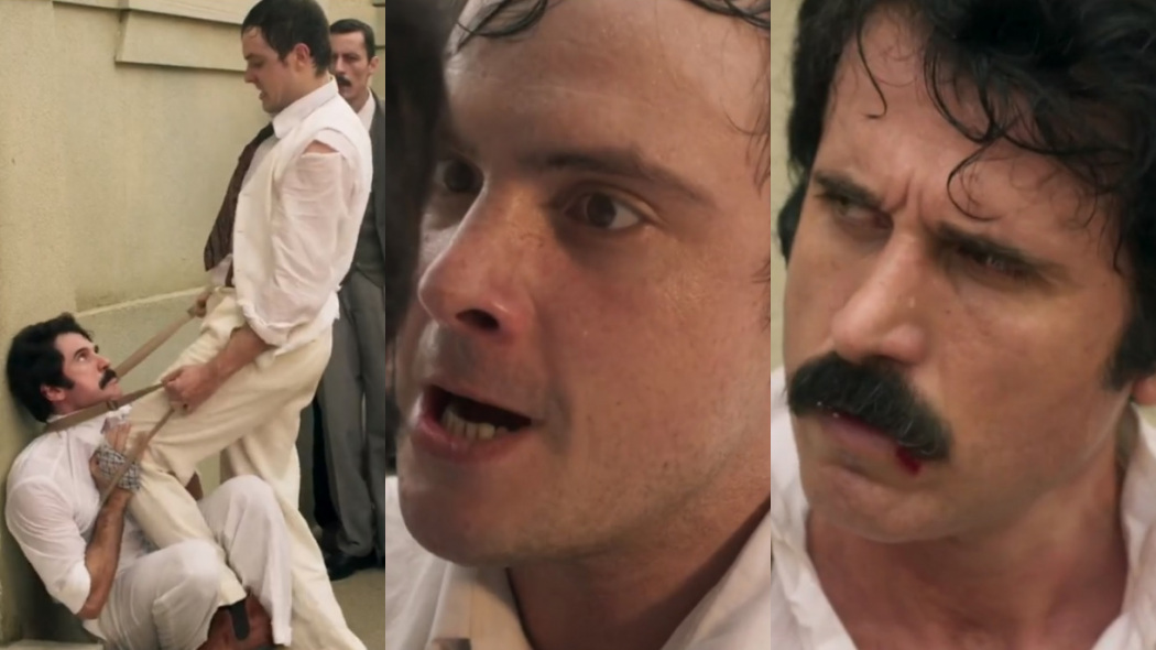 Ernesto (Eriberto Leão) e Candinho (Sergio Guizé) de Êta Mundo Bom!