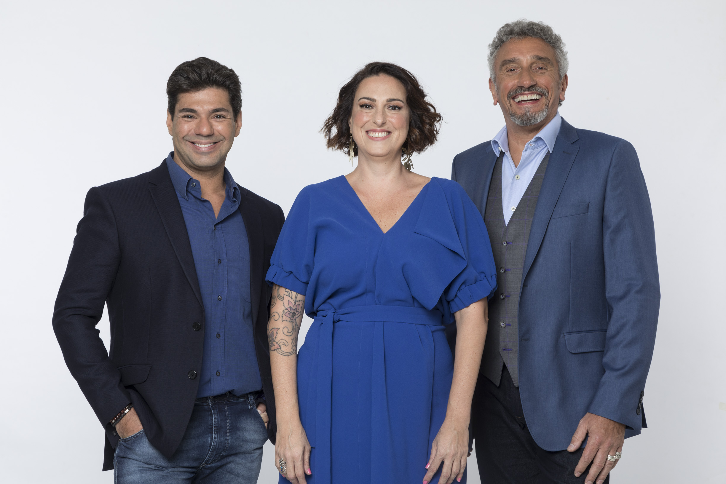 Felipe Bronze, Ailin Aleixo e Emmanuel Bassoleil