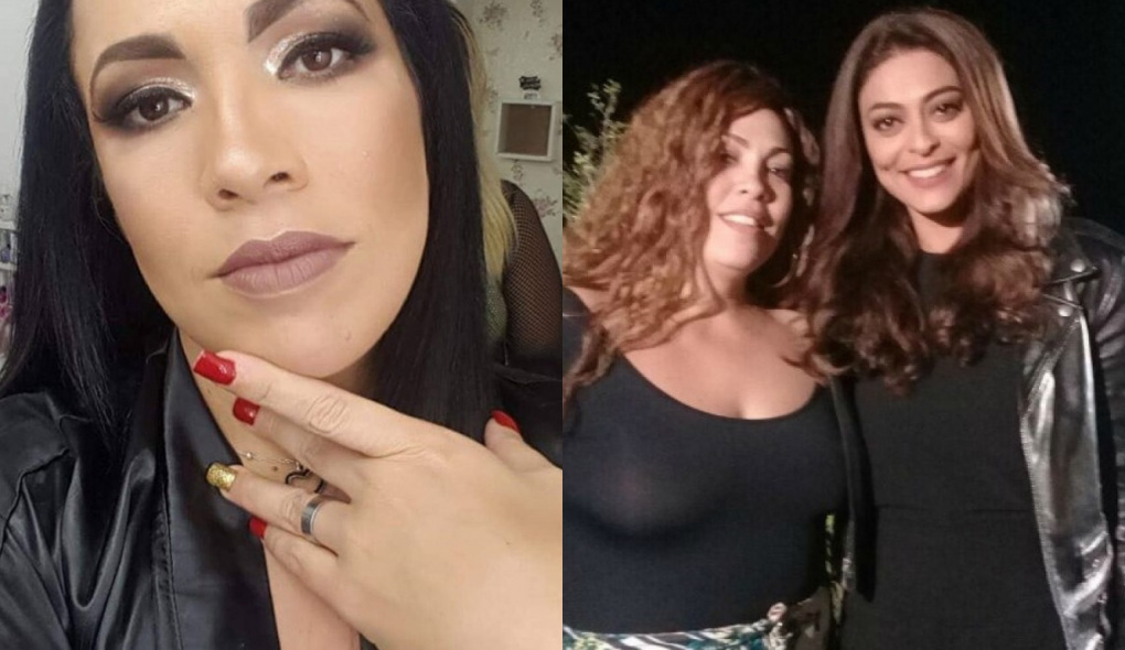 Fabiana Escobar, a Bibi Perigosa, atualmente e ao lado de Juliana Paes na época das gravações de A Força do Querer