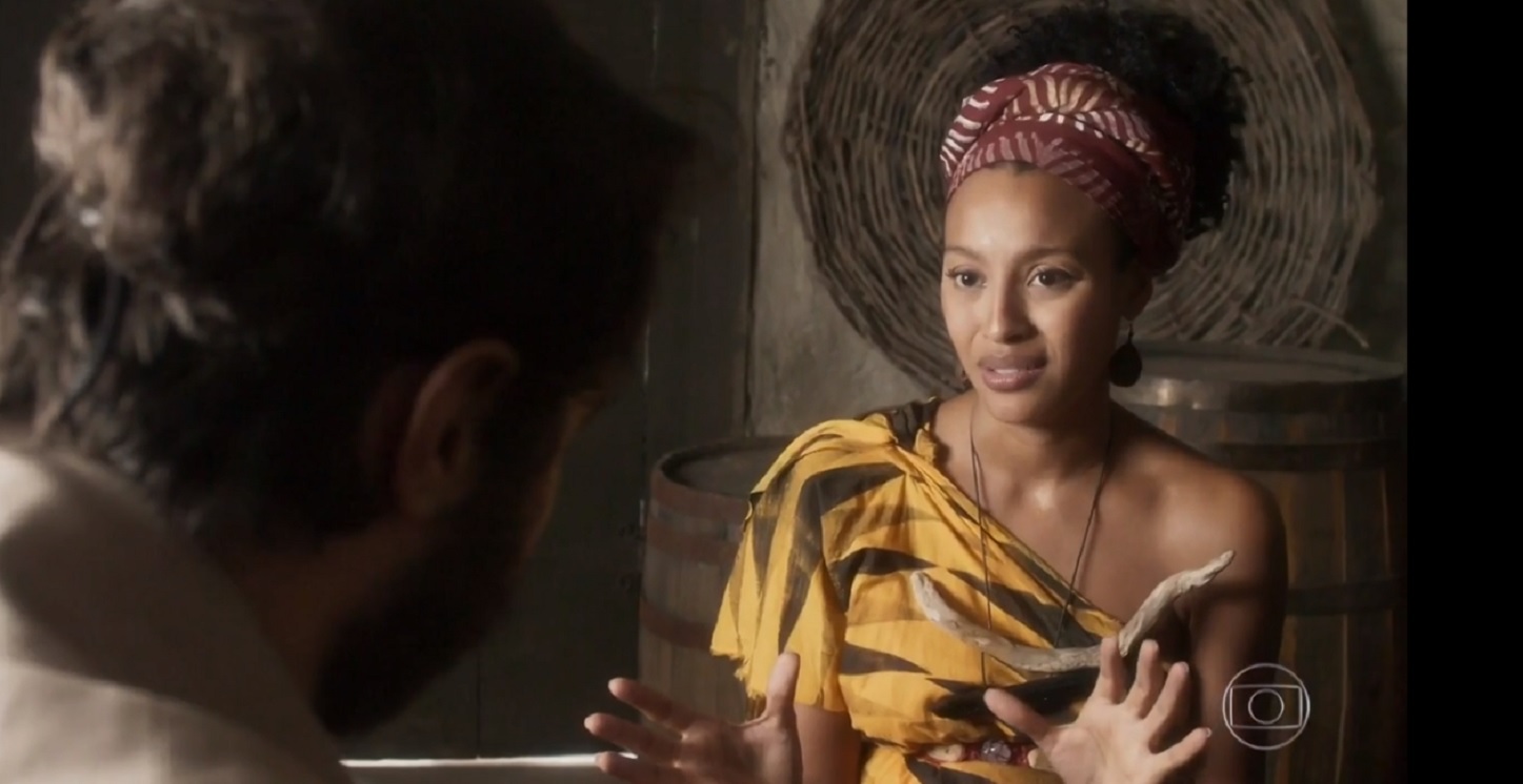 Ferdinando (Ricardo Pereira) e Diara (Sheron Menezzes) em Novo Mundo