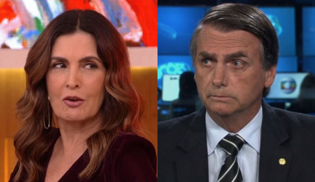 Fátima Bernardes e Jair Bolsonaro