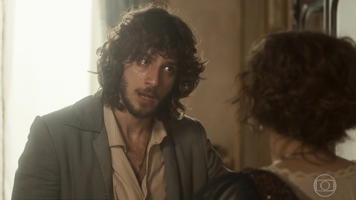 Leopoldina (Letícia Colin) e Joaquim (Chay Suede) em Novo Mundo