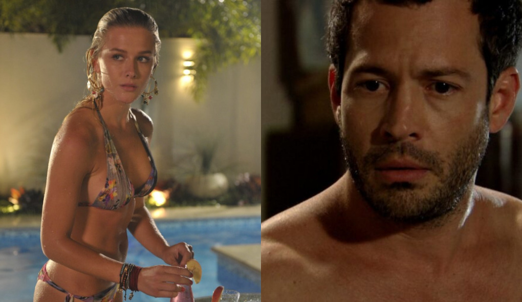 Loira misteriosa (Fiorella Mattheis) e Quinzé (Malvino Salvador) de Fina Estampa