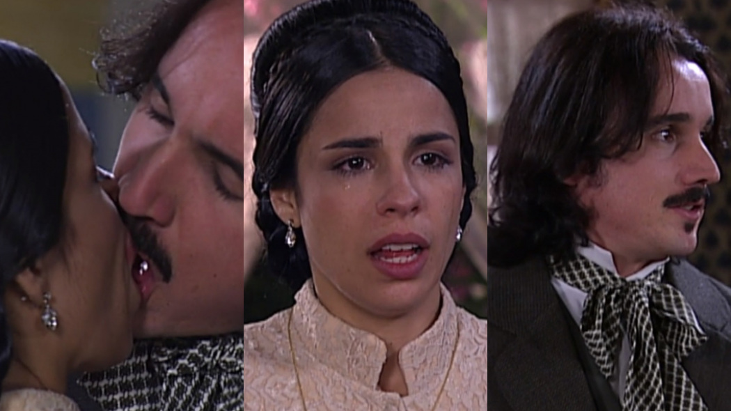 Malvina (Maria Ribeiro) e Geraldo (Caio Junqueira) de A Escrava Isaura