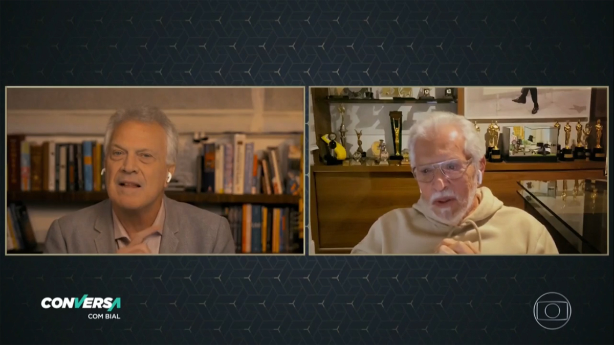 Pedro Bial e Carlos Alberto de Nóbrega no Conversa com Bial