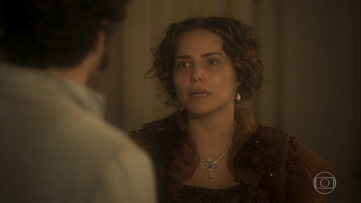 Pedro (Caio Castro) e Leopoldina (Letícia Colin) em Novo Mundo