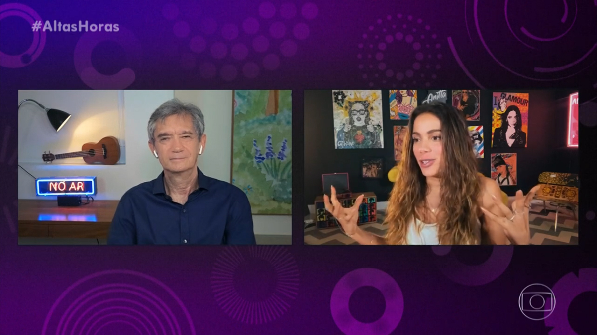 Serginho Groisman e Anitta no Altas Horas
