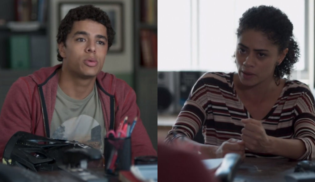 Tato (Matheus Abreu) e Dóris (Ana Flávia Cavalcanti) de Malhação - Viva a Diferença
