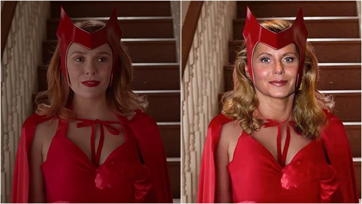 Vera Fischer brinca com semelhanças com Elizabeth Olsen (Foto/Montagem)