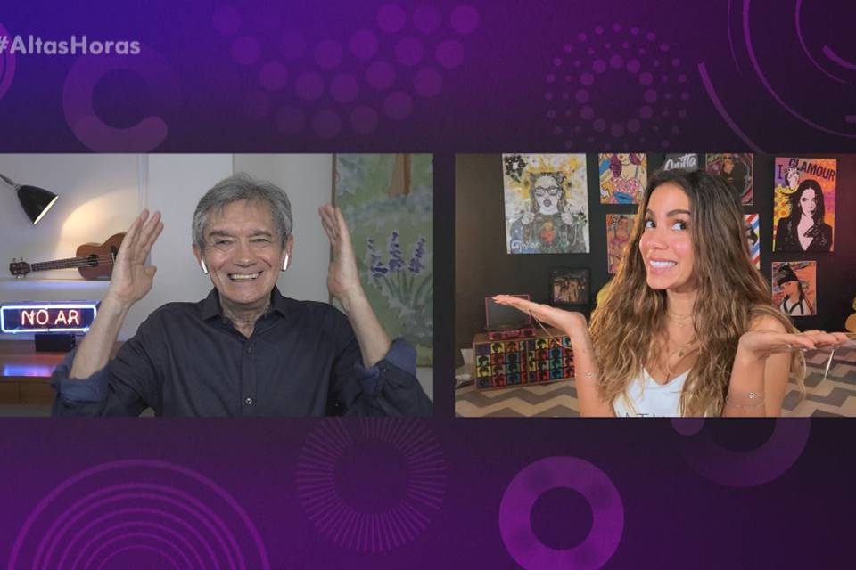 Serginho Groisman e Anitta no Altas Horas