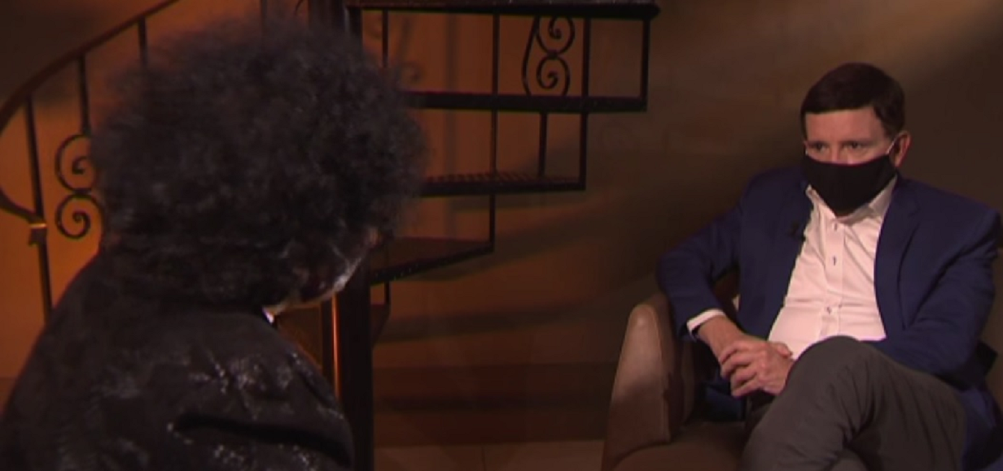 Nise Yamaguchi e Roberto Cabrini no Conexão Repórter