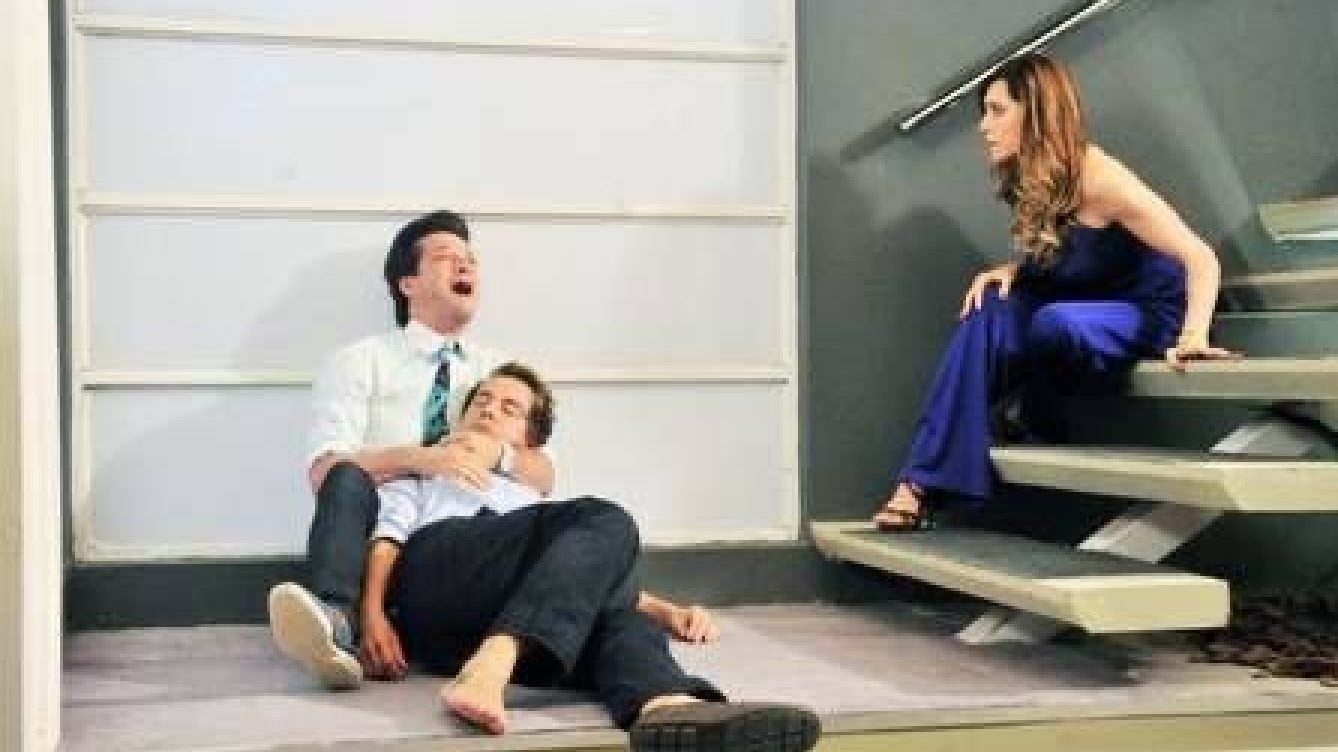 Marcelo Serrado, Carlos Vieira e Christiane Torloni como Crô, Fred e Tereza Cristina em Fina Estampa (Reprodução / Globo)