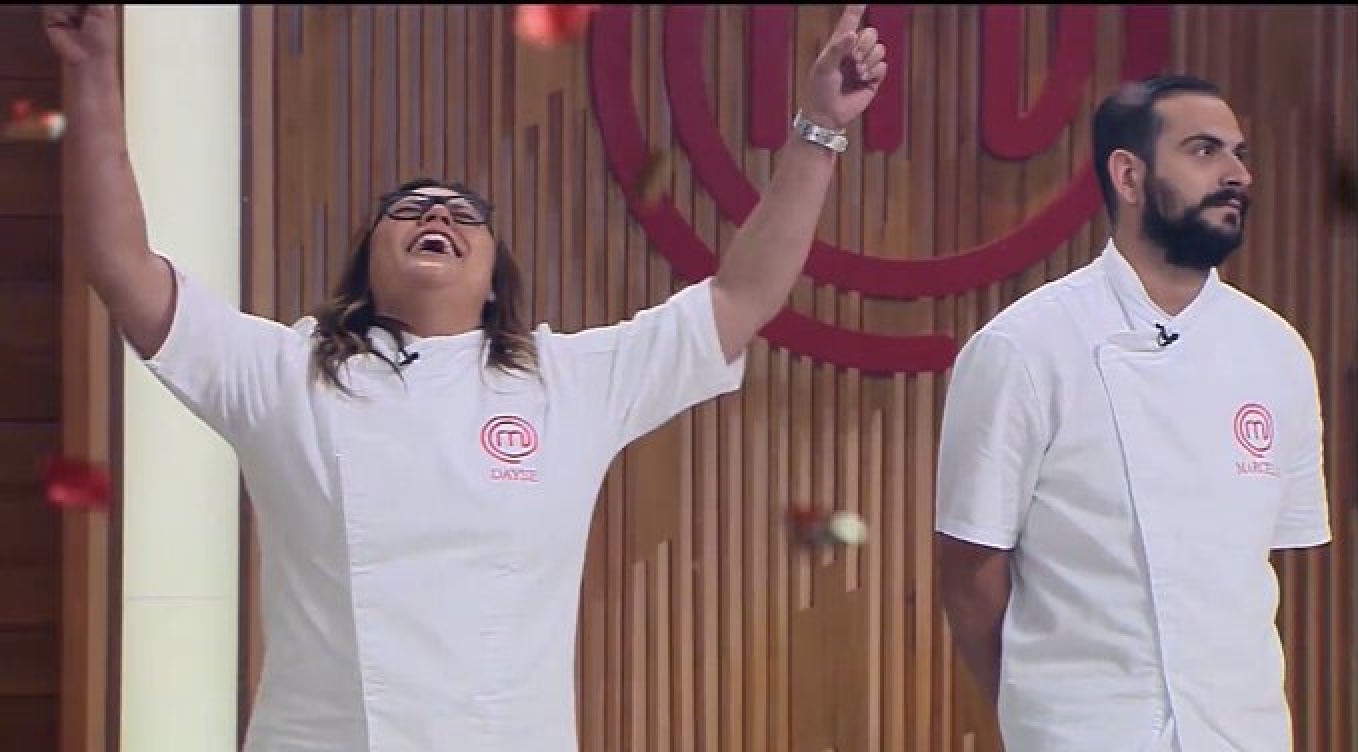 Dayse Paparotto e Marcelo Verde no MasterChef (Reprodução / Twitter)