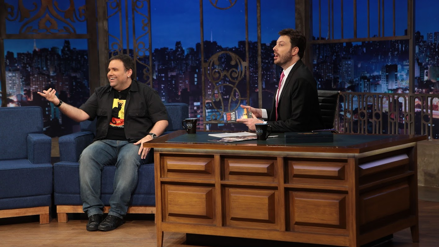 Rodrigo Rodrigues e Danilo Gentili no The Noite (Divulgação / SBT)