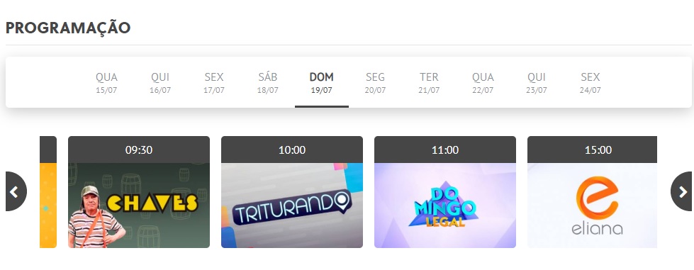 Triturando na programação do SBT