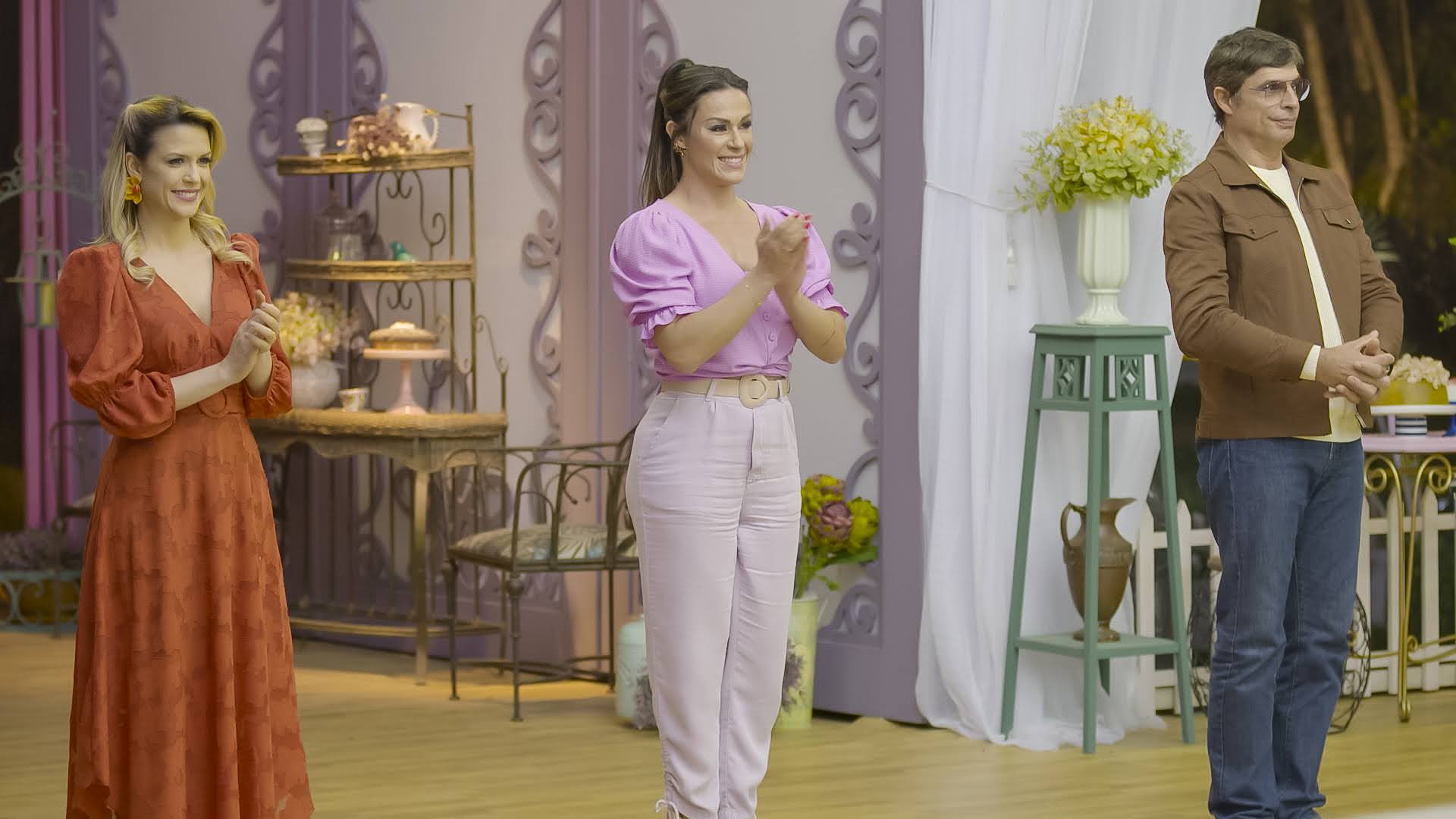 Beca Milano, Nadja Haddad e Olivier Anquier no Bake Off Brasil (Divulgação / SBT)