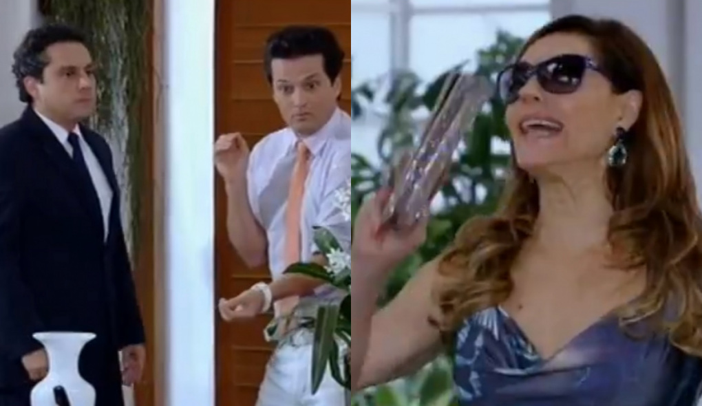 Baltazar (Alexandre Nero), Crô (Marcelo Serrado) e Tereza Cristina (Christiane Torloni) de Fina Estampa