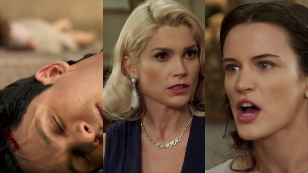 Celso (Rainer Cadete), Sandra (Flávia Alessandra) e Maria (Bianca Bin) de Êta Mundo Bom!