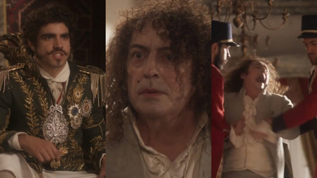 Dom Pedro (Caio Castro) e Sebastião (Roberto Cordovani) de Novo Mundo