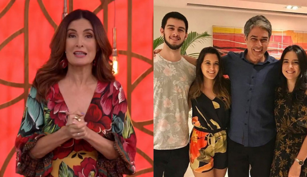 Fátima Bernardes, William Bonner, Beatriz, Vinícius e Laura