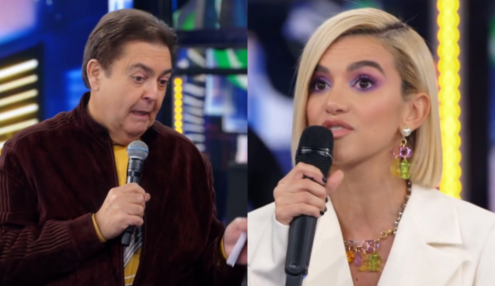 Fausto Silva e Manu Gavassi no Domingão