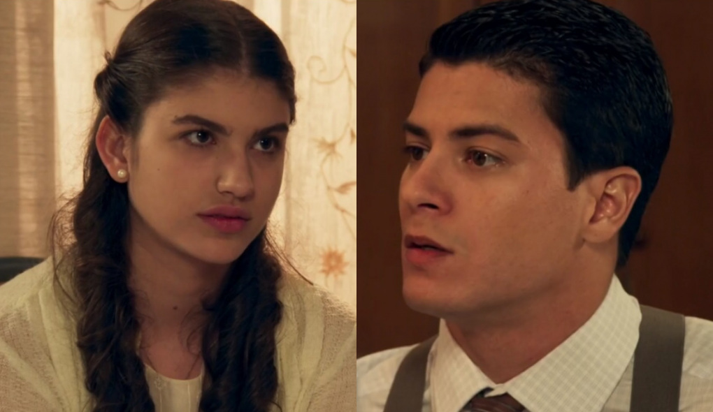 Gerusa (Giovanna Grigio) e Osório (Arthur Aguiar) de Êta Mundo Bom!