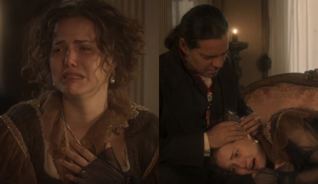 Leopoldina (Letícia Colin) e Bonifácio (Felipe Camargo) de Novo Mundo