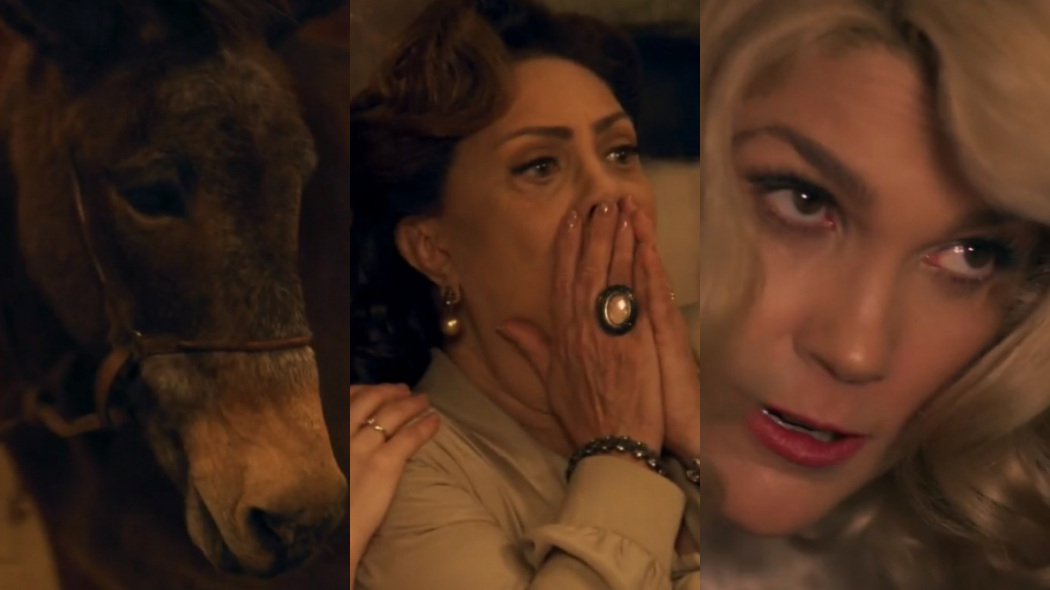 Policarpo, Anastácia (Eliane Giardini) e Sandra (Flávia Alessandra) de Êta Mundo Bom!