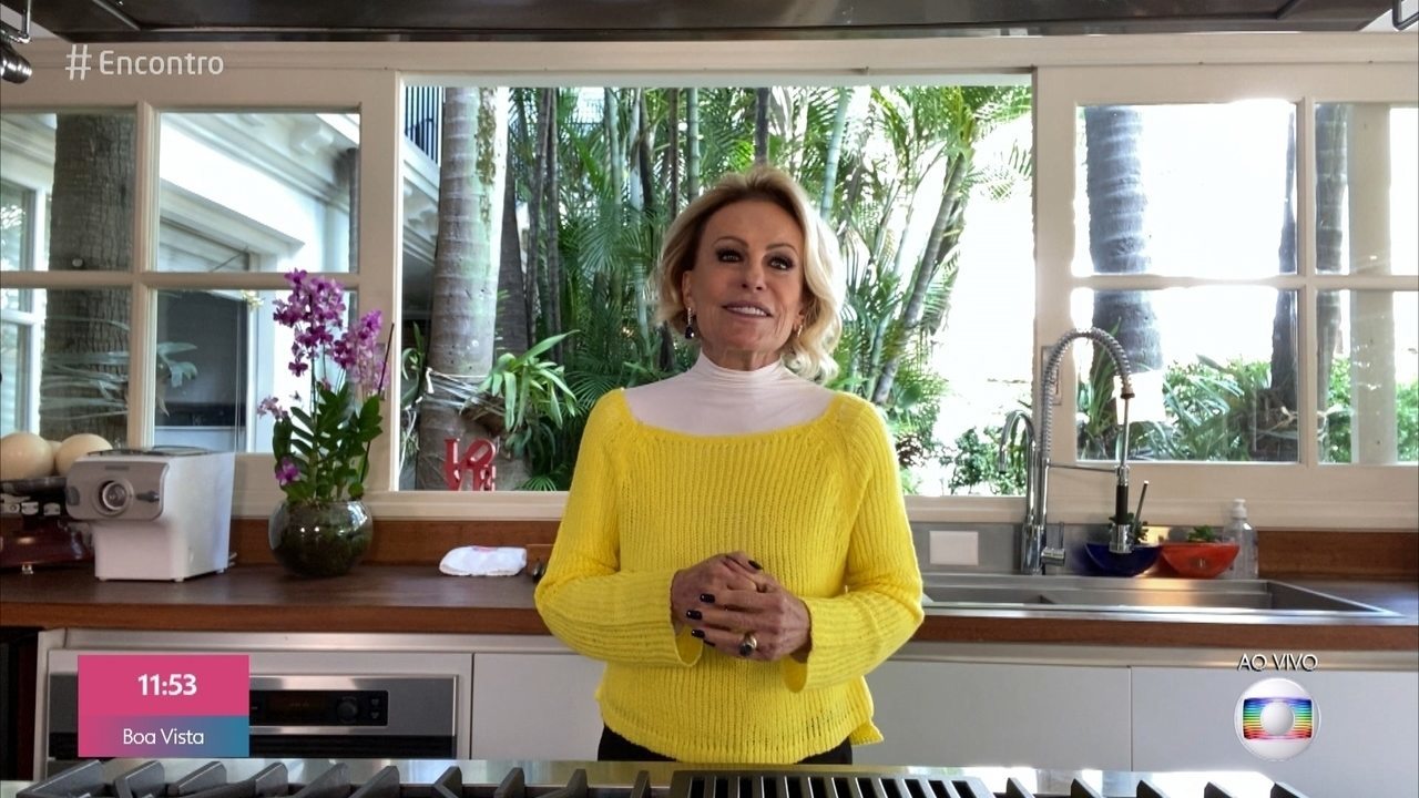 Ana Maria Braga em sua cozinha no Encontro