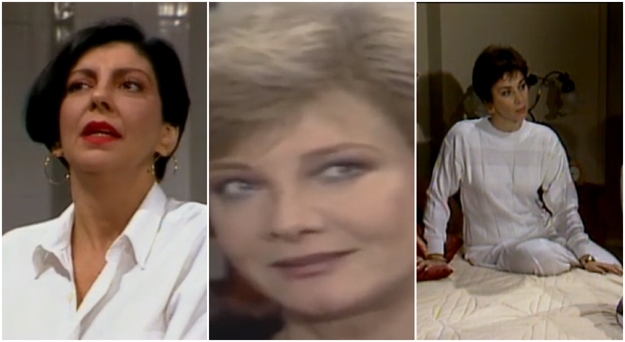 Rafaela/Alfa 1 (Marília Pêra), Rosemere/Alfa 2 (Glória Menezes) e Zilda/Alfa 3 (Nívea Maria) em Brega & Chique