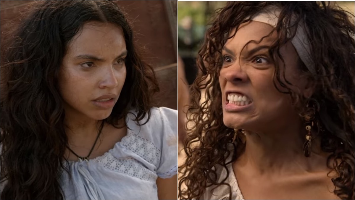 Juliana bate em Esméria (Reprodução: Record TV)