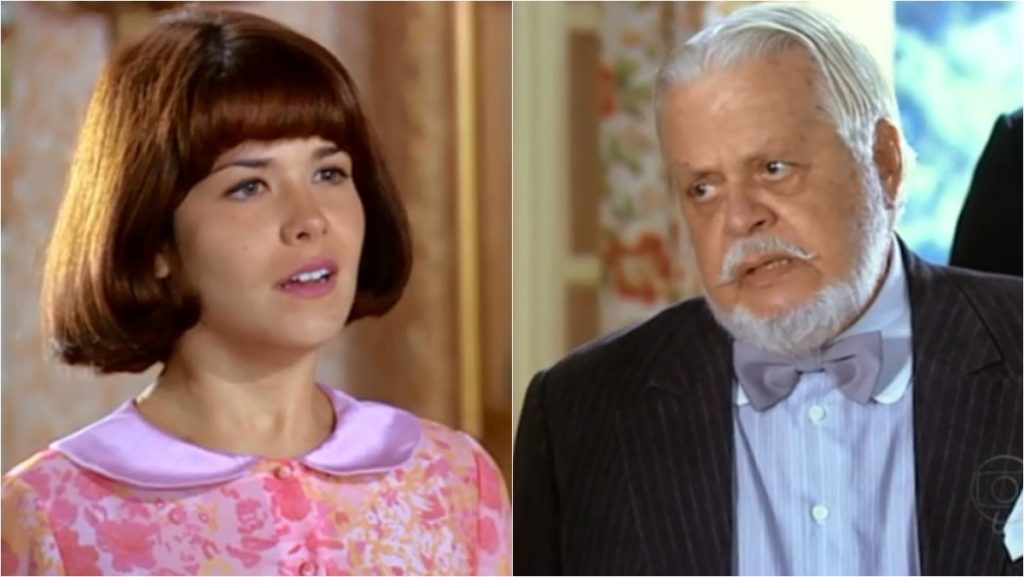 Celina (Samara Felippo) e Klaus (Cláudio Corrêa e Castro) em Chocolate com Pimenta