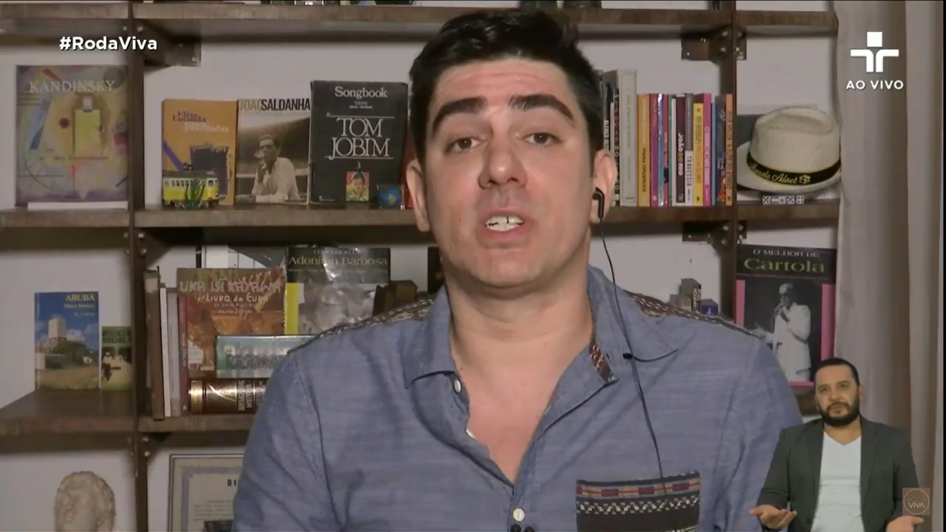 Marcelo Adnet no Roda Viva (Reprodução / YouTube)
