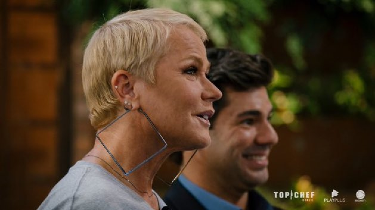 Xuxa Meneghel e Felipe Bronze no Top Chef Brasil (Reprodução / Twitter)