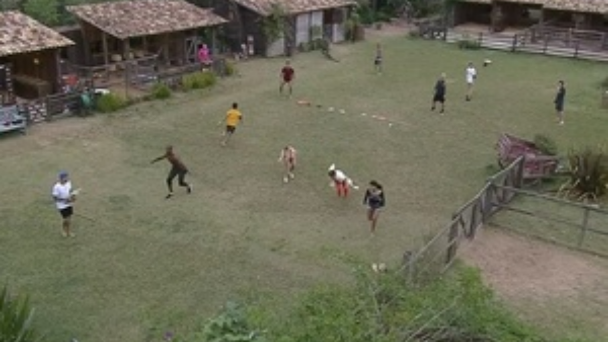 Participantes na área externa