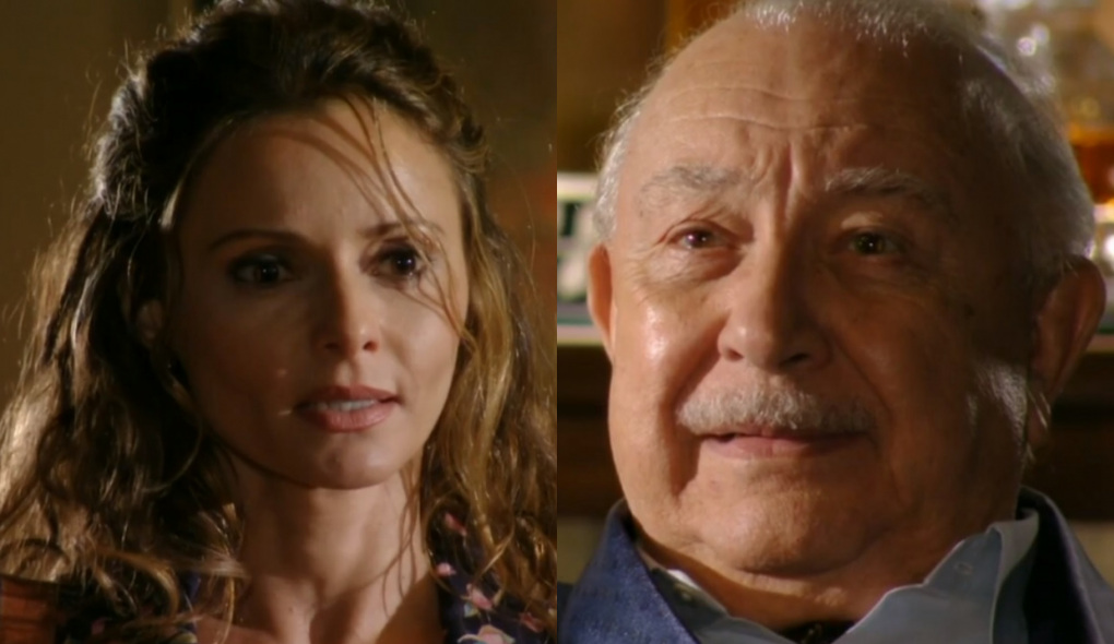 Doralice (Rita Guedes) e Dionísio (Sérgio Mamberti) de Flor do Caribe