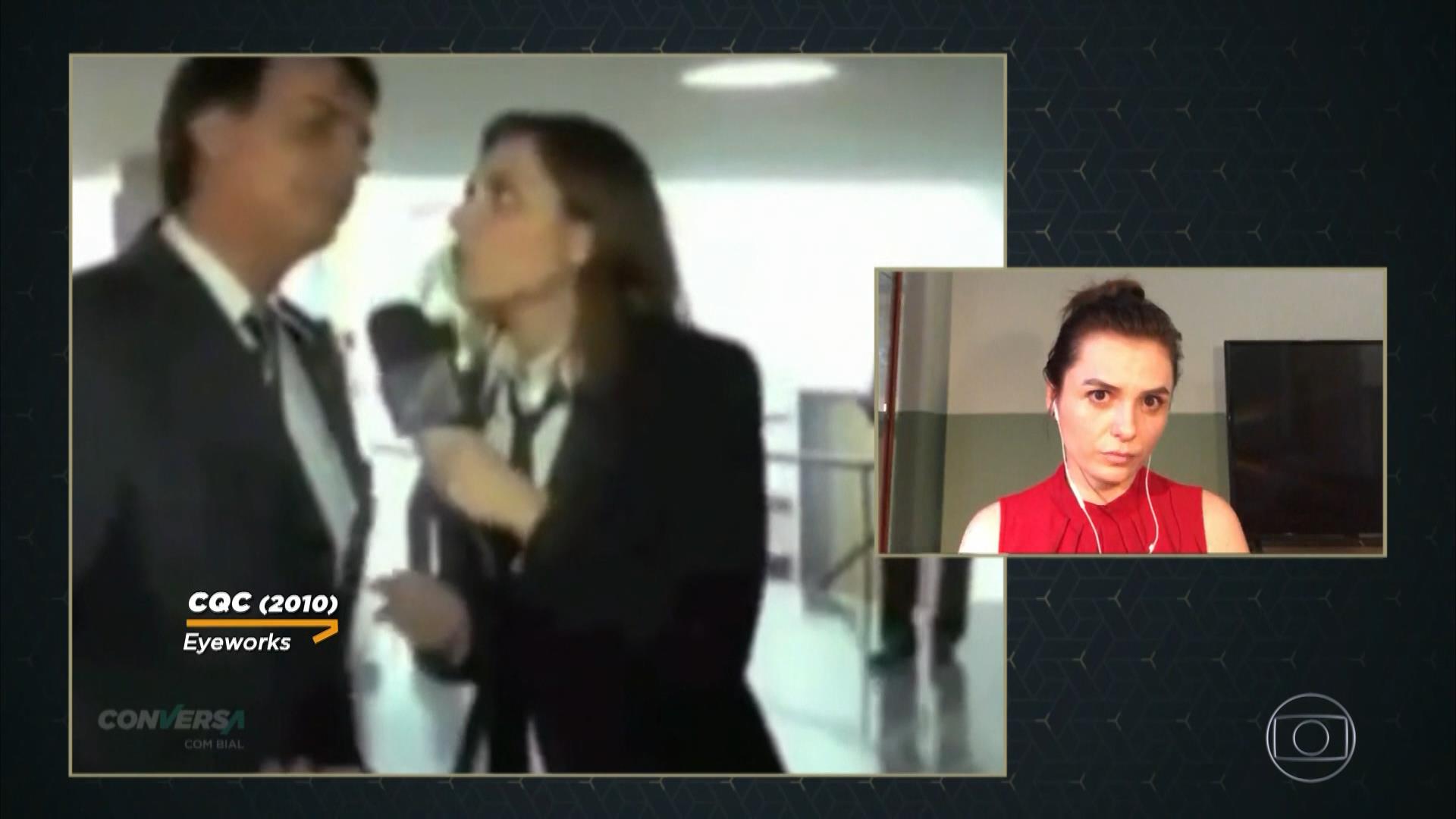 Mônica Iozzi em entrevista no Conversa com Bial (Reprodução: Globo)