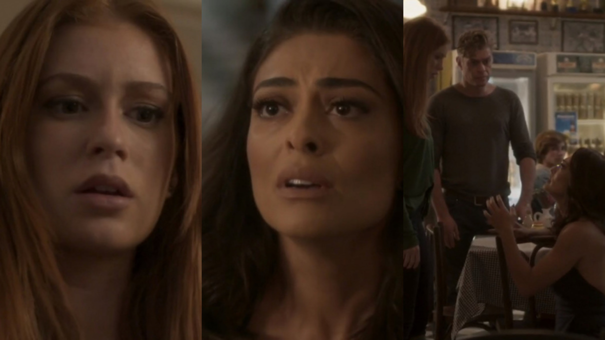 Eliza (Marina Ruy Barbosa) e Carolina (Juliana Paes) de Totalmente Demais
