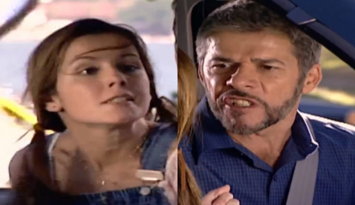 Íris (Deborah Secco) e Pedro (José Mayer) de Laços de Família