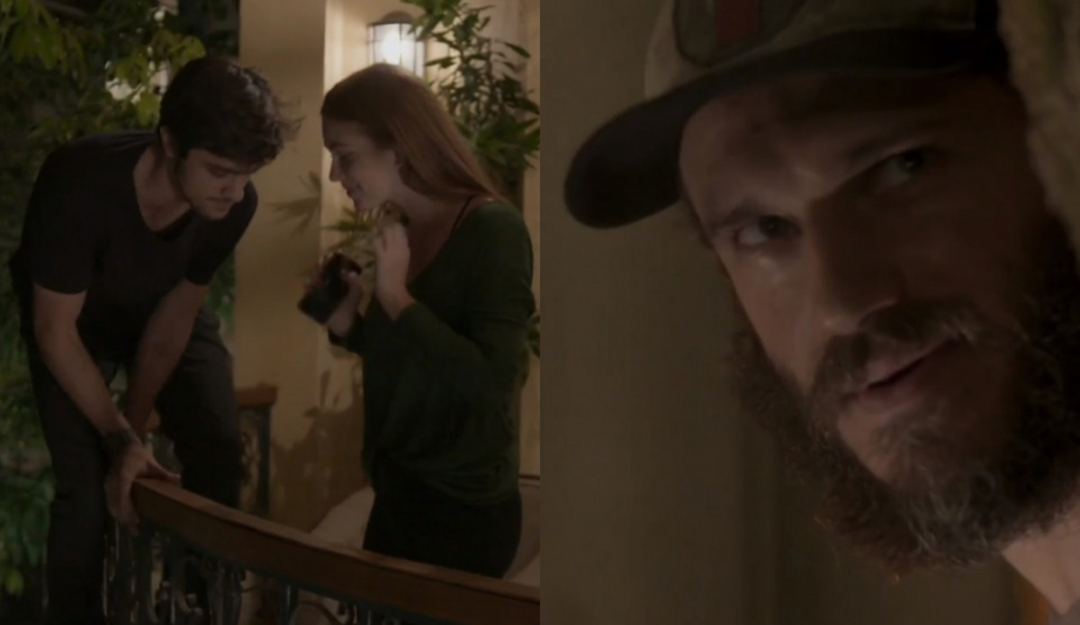 Jonatas (Felipe Simas), Eliza (Marina Ruy Barbosa) e Dino (Paulo Rocha) de Totalmente Demais