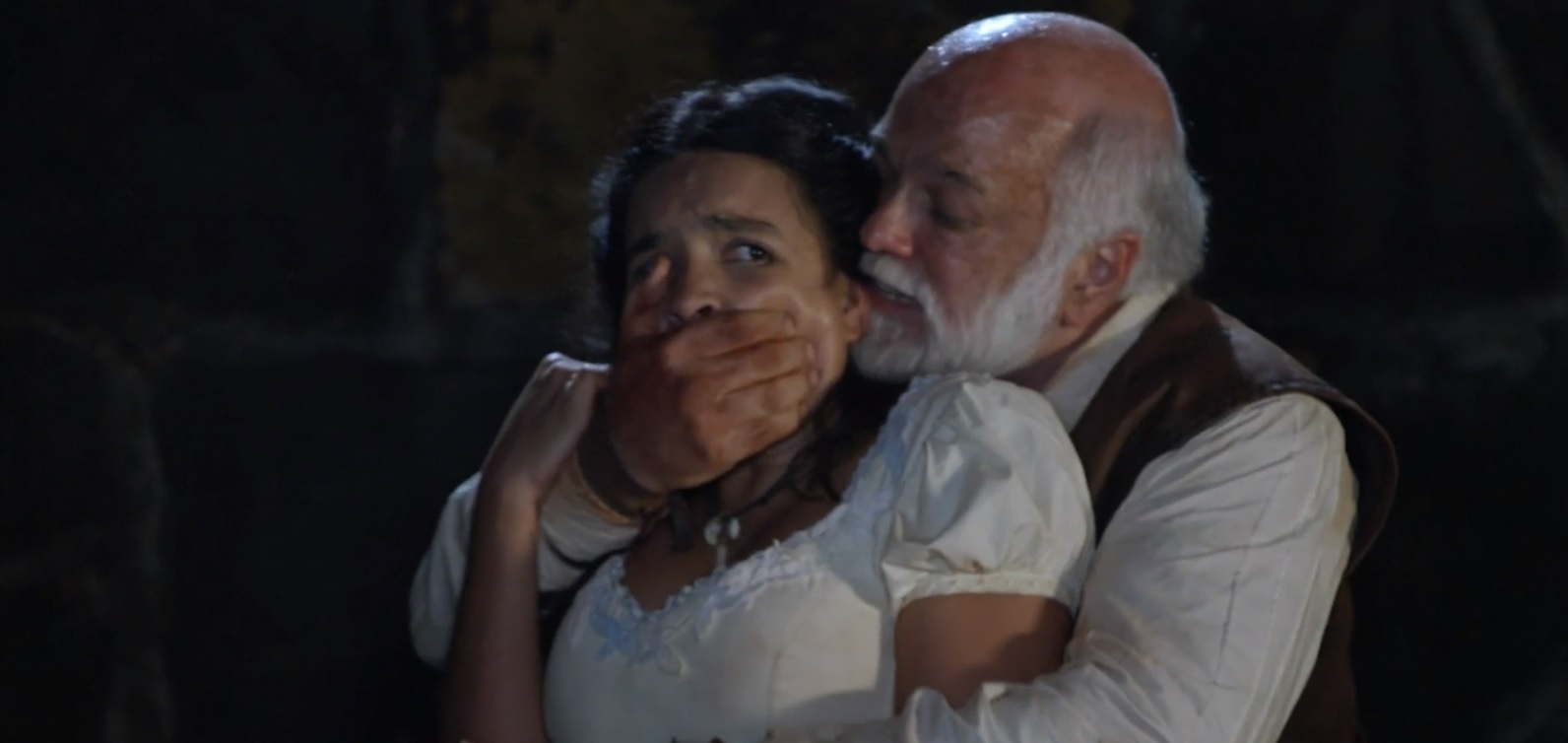 Juliana (Gabriela Moreyra) e Osório (Jayme Periard) de Escrava Mãe