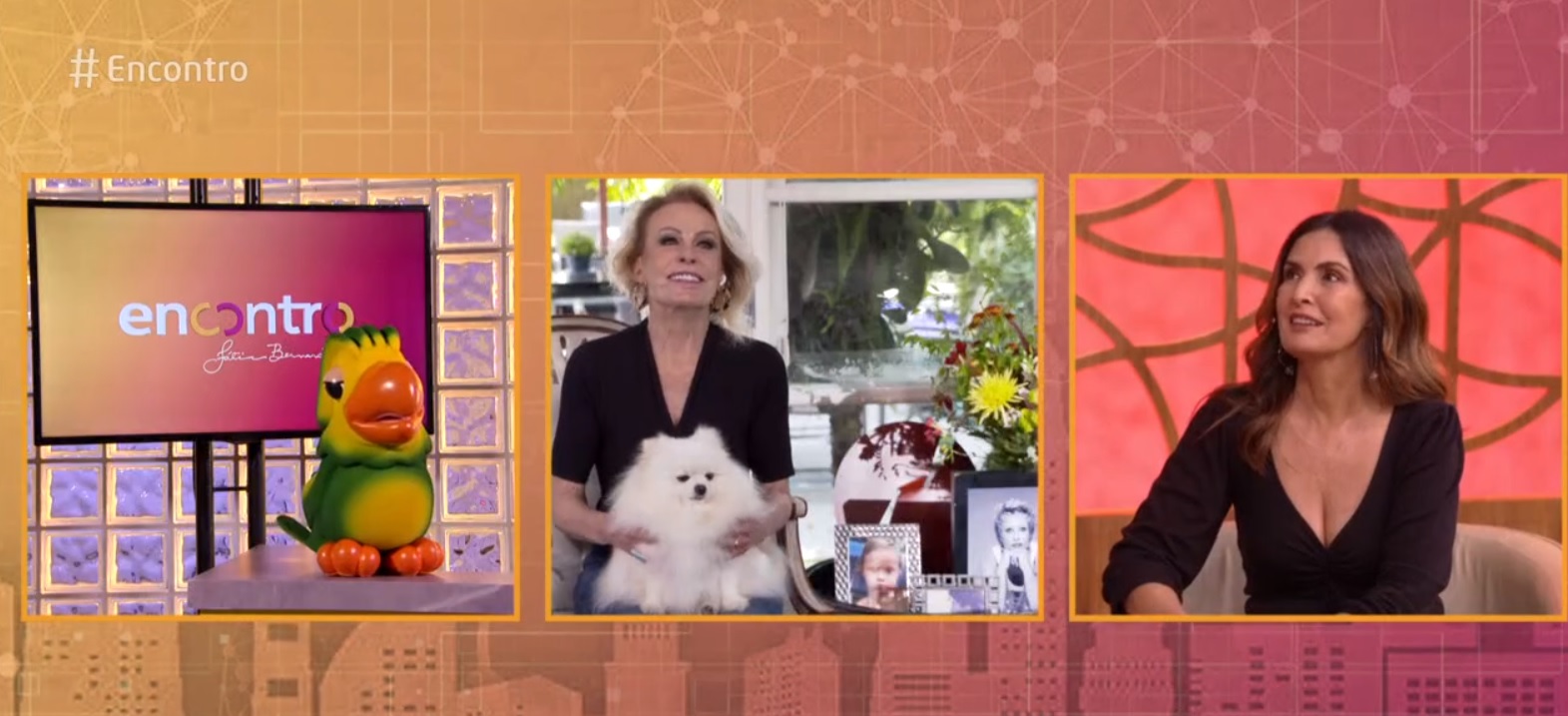 Louro José, Ana Maria Braga e Fátima Bernardes no Encontro