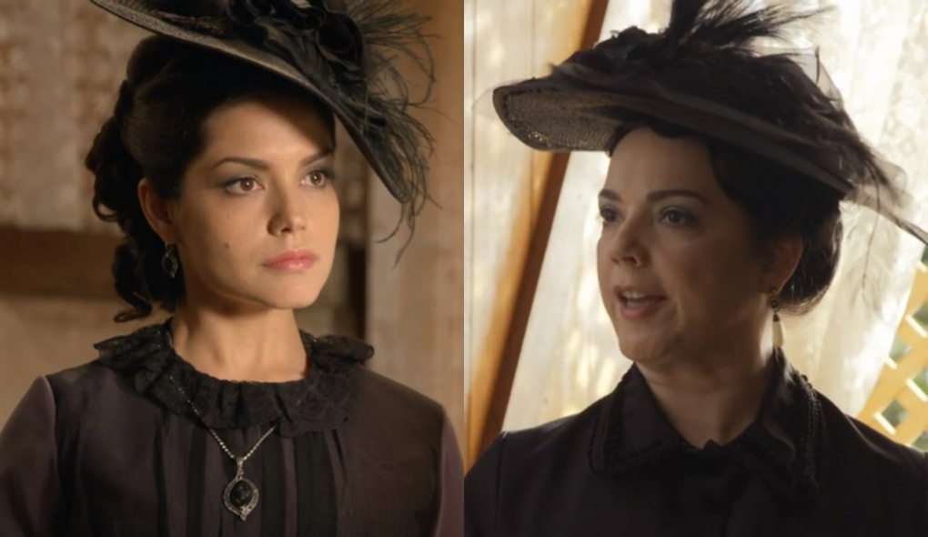 Maria Isabel (Thaís Fersoza) e Beatrice (Bete Coelho) de Escrava Mãe